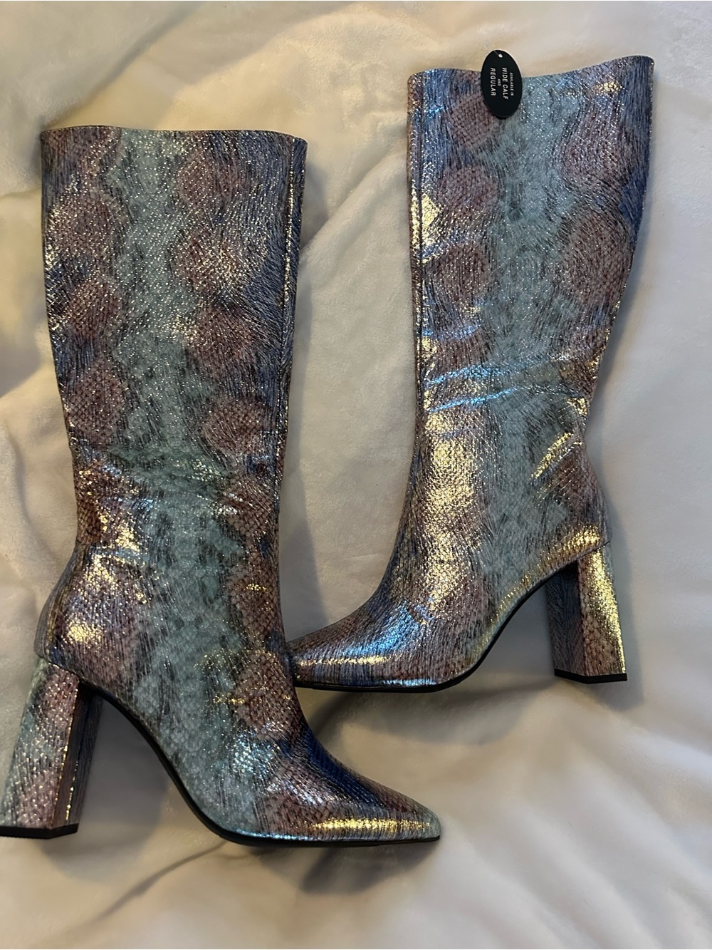 Wild Pair: Metallic Snake “Islahp” Boot 
Size 9 NEW!